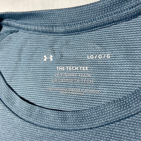 Under Armour-Blue/Gray Tech Tee Size Large - Picture 2 of 9